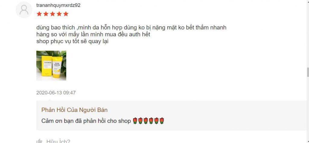 Dùng bao thích ,mình da hỗn hợp dùng không bị nặng mặt, không bết, thấm nhanh