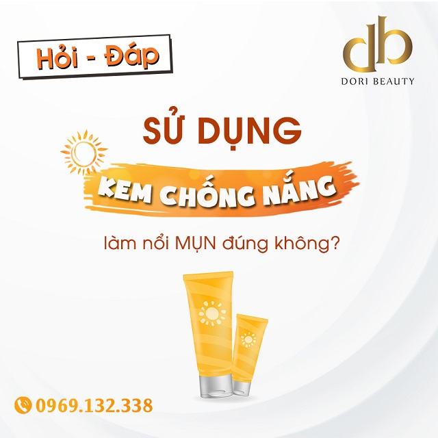 dùng kem chống nắng bị nổi mụn