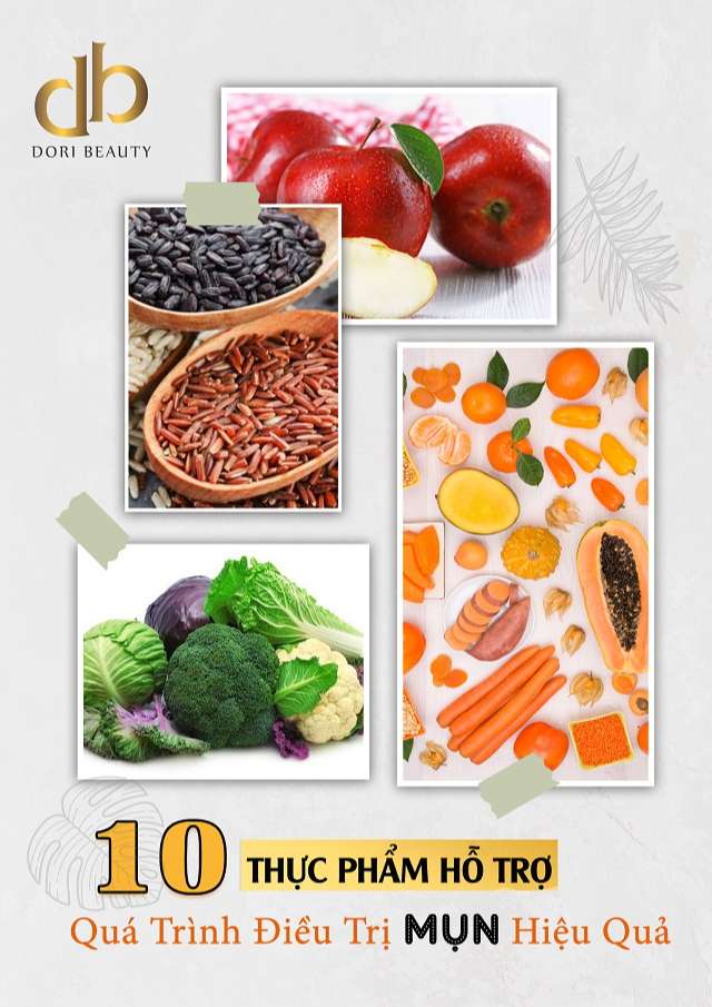 thực phẩm giúp hỗ trợ điều trị mụn