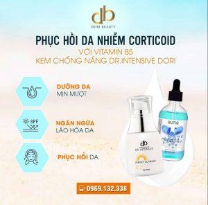 Vitamin B5, Kem Chống Nắng Dr.Intensive Dori Phục Hồi Da Nhiễm Corticoid