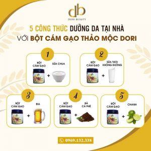 5 công thức dưỡng da tại nhà với bột cám gạo thảo mộc