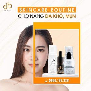 Các Bước Skincare Routine Cho Da Khô - Mụn