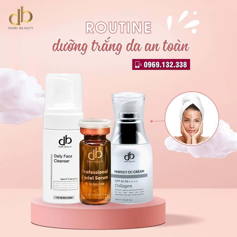 Routine dưỡng trắng da an toàn