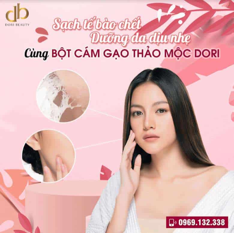 Sạch tế bào chết cùng bột cám gạo