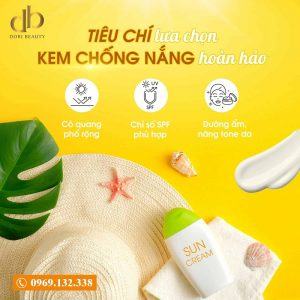Tiêu chí lựa chọn kem chống nắng cho làn da