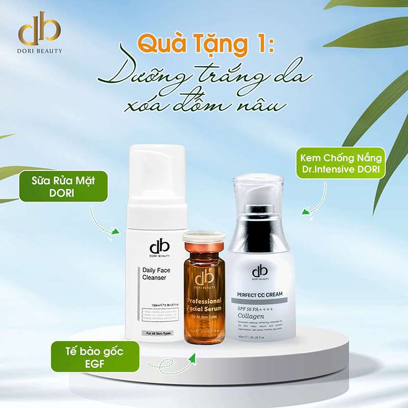 Quà Tặng 1: Dưỡng trắng da, xóa đốm nâu.