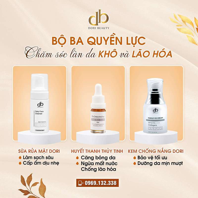 Bộ Ba Sản Phẩm "Vàng" Dưỡng Ẩm Và Chống Lão Hóa