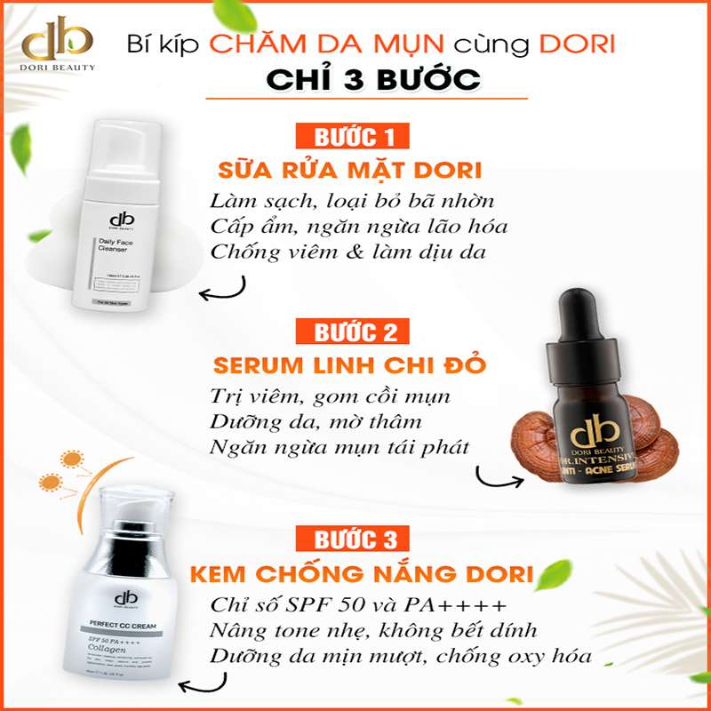 Bật Mí 3 Bước "Vàng" Chăm Da Mụn Cùng DORI 