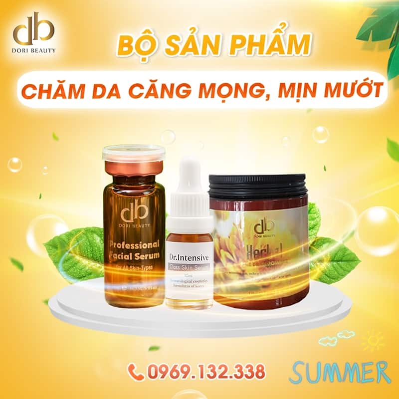 Dưỡng da căng mọng, mịn mướt.