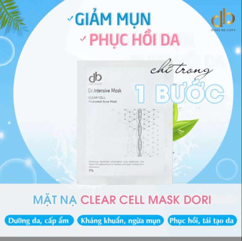 Mặt Nạ Clear Cell Mask DORI giúp giảm mụn và phục hồi da