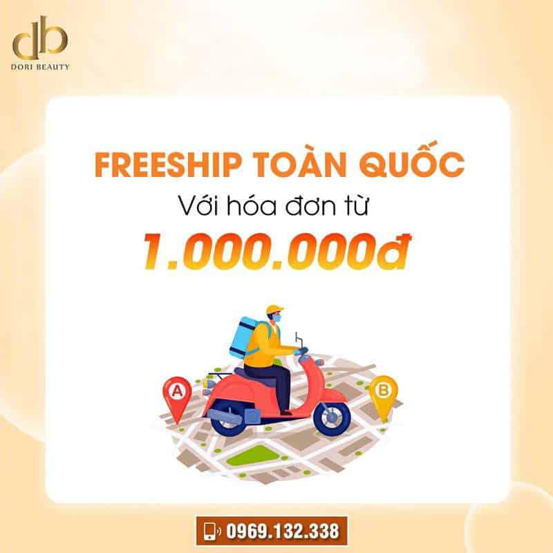 Hóa đơn từ 1.000.000đ => Freeship toàn quốc