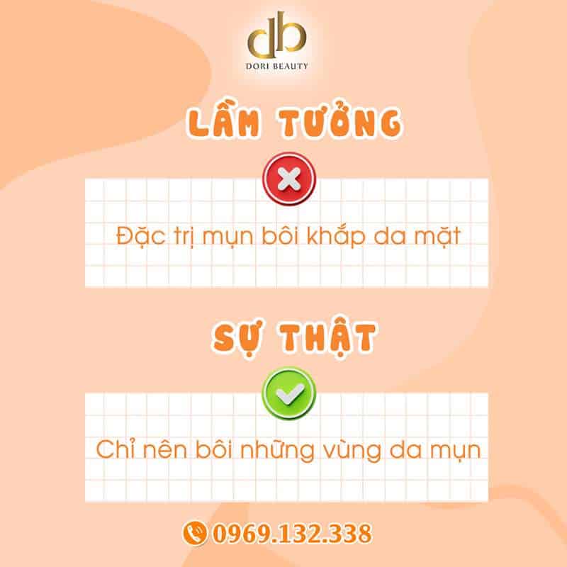Đặc trị mụn bôi khắp da mặt