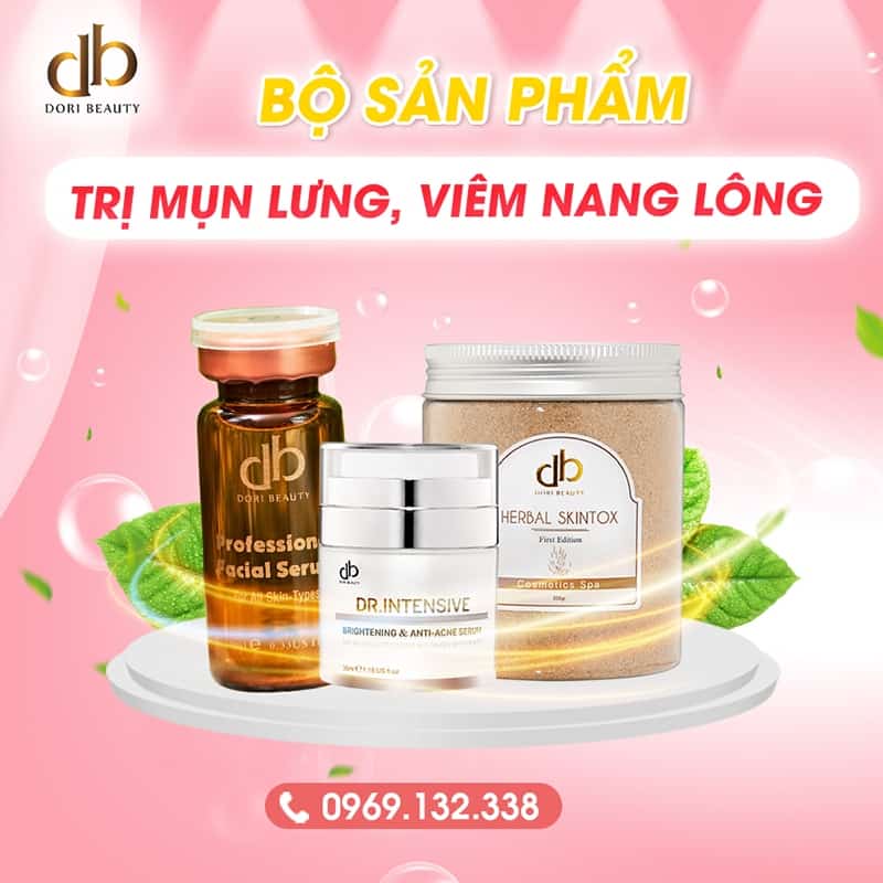 Đặc trị mụn lưng, viêm nang lông.