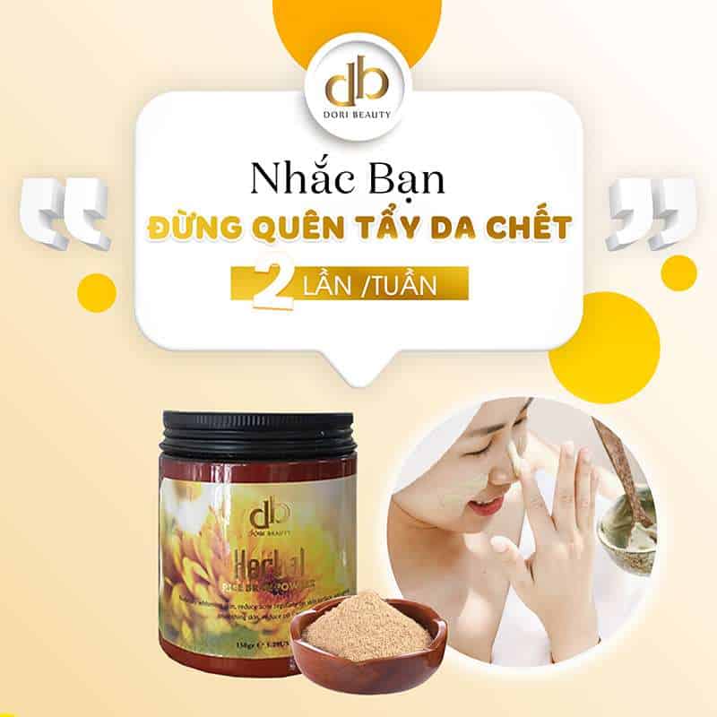 Nhắc Bạn: Đừng Quên Tẩy Da Chết 2 Lần/ Tuần.