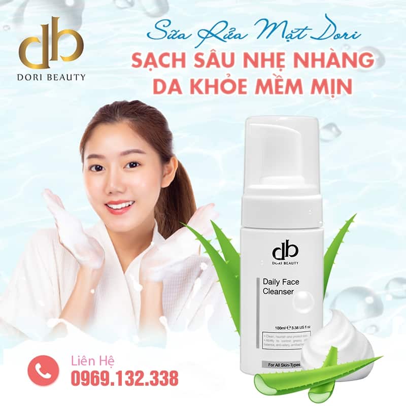 Sữa Rửa Mặt Dori: Sạch Sâu Nhẹ Nhàng – Da Khỏe Mềm Mịn.