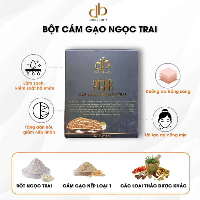 Bột Cám Gạo Thảo Mộc Ngọc Trai.