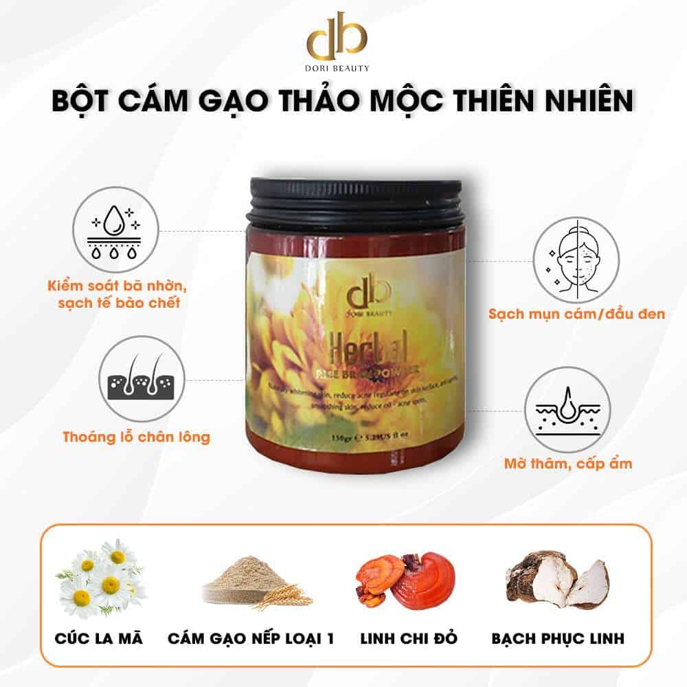 Bột Cám Gạo Thảo Mộc Thiên Nhiên.